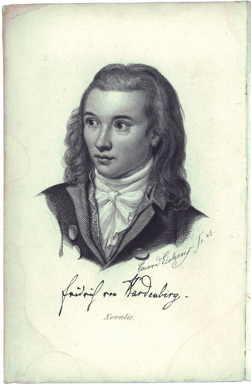 Portrait of the poet Novalis by Friedrich Eduard Eichens