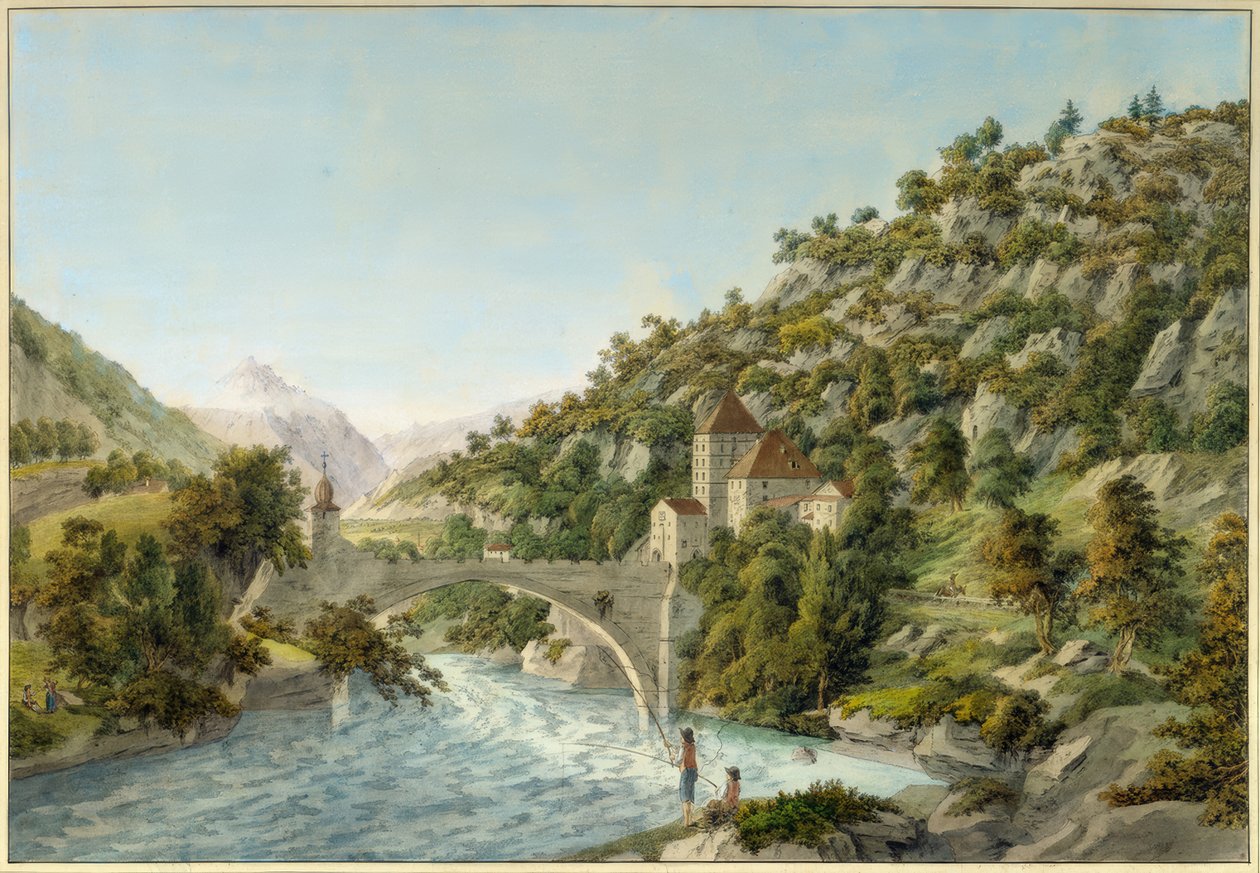 Saint-Maurice Bridge by Friedrich Georg Wexelberg