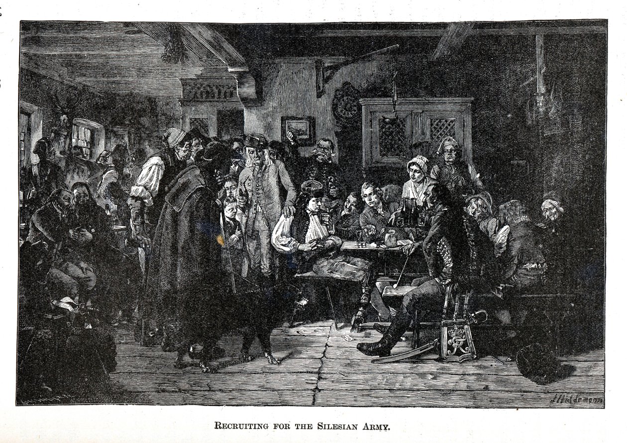 Recruiting for the Silesian Army by Friedrich Hiddemann