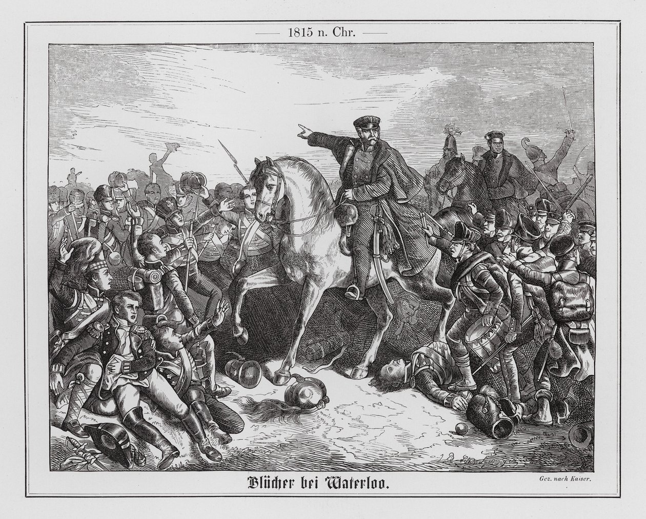 Field Marshal Blucher at the Battle of Waterloo by Friedrich Kaiser