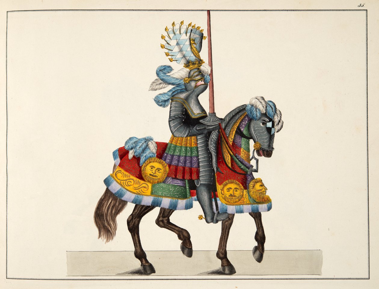 A Knight on His Way to a Tournament, Plate from 