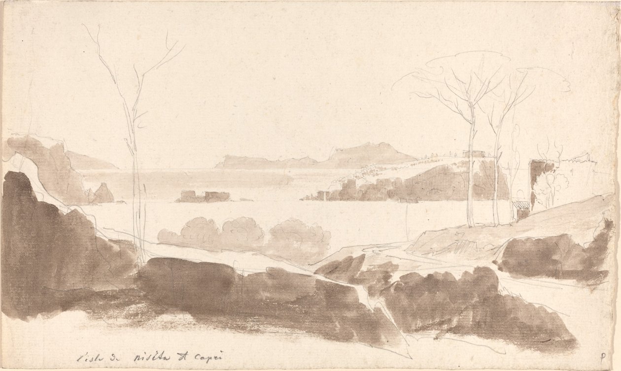 View of the Islands of Nisida and Capri by Friedrich Salathé
