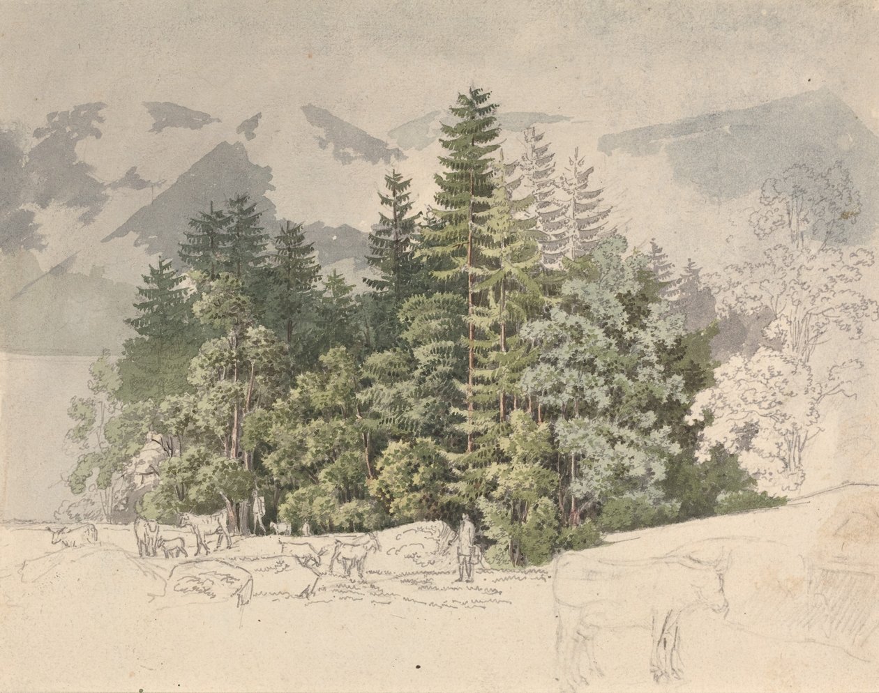 Alpine Landscape by Friedrich Salathe