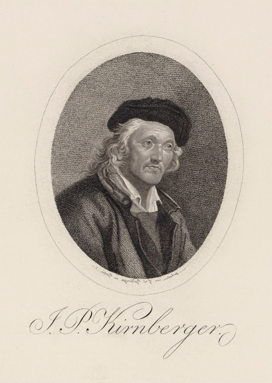 Portrait of the Composer Johann Philipp Kirnberger by Friedrich Wilhelm Bollinger