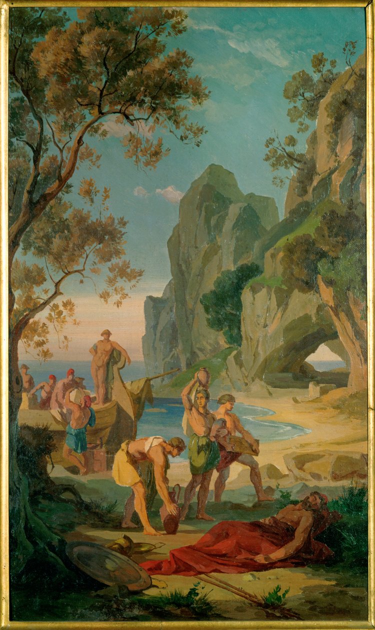 Ulysses Resting after Landing by Friedrich the Younger Preller