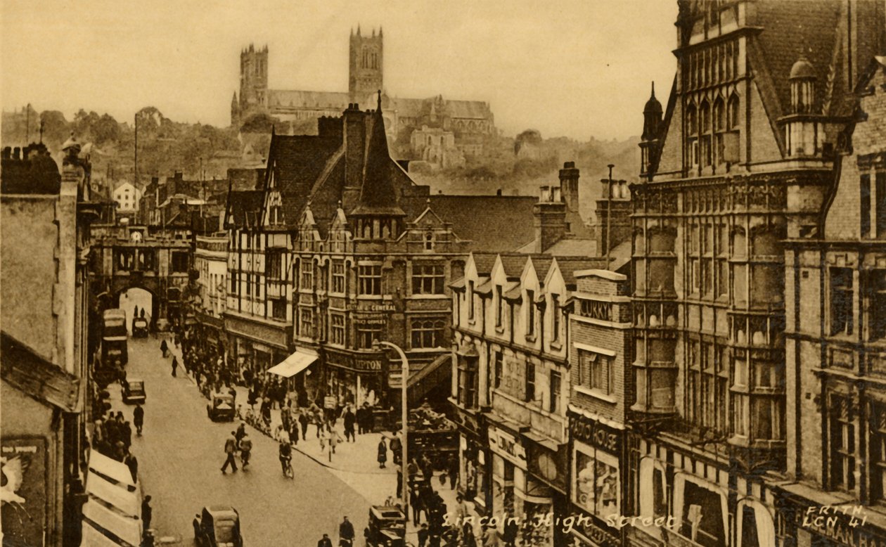 Lincoln High Street, Late 19th-Early 20th Century by Frith and Co