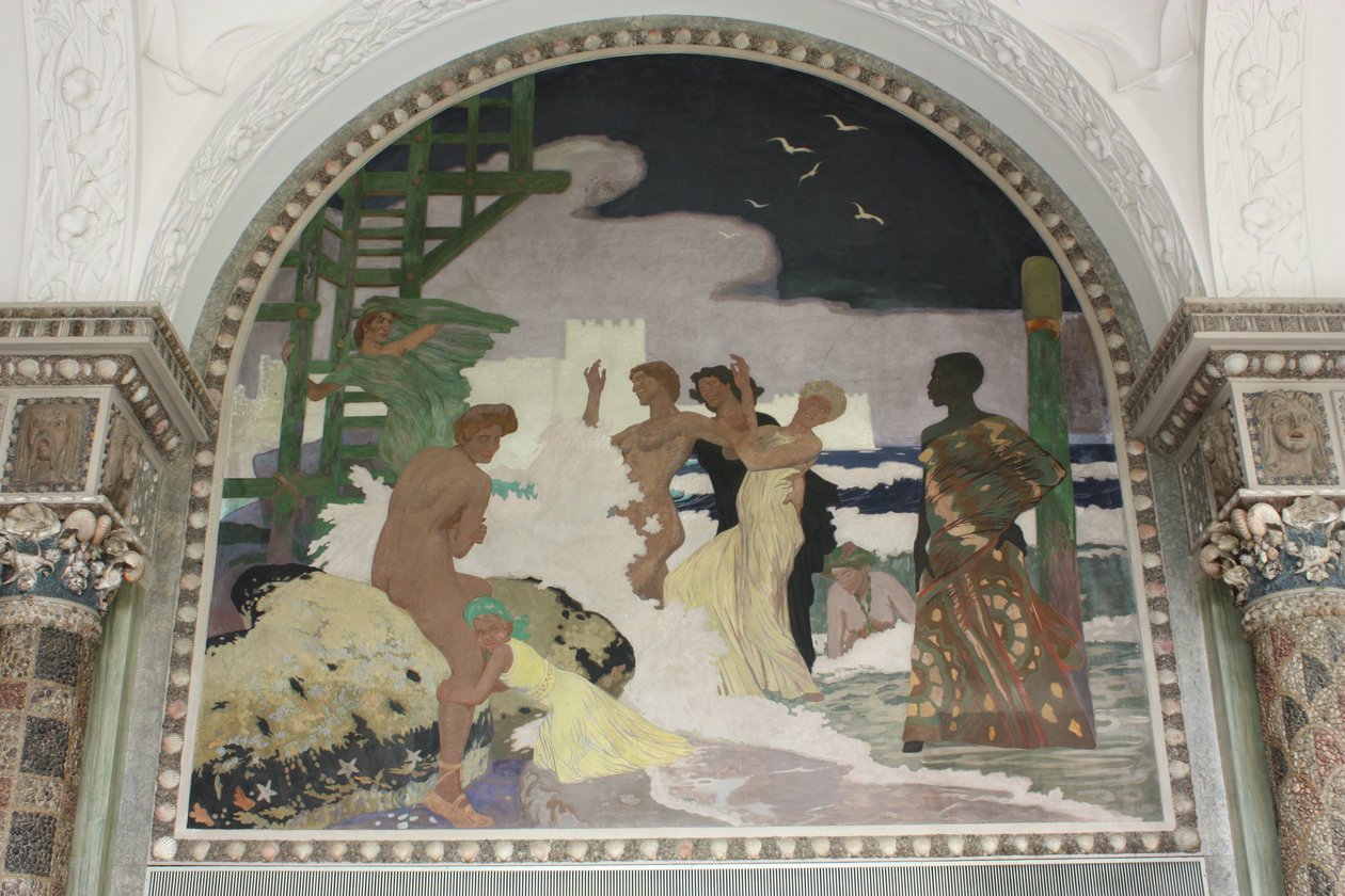 Mural in the Shell Hall of the Kurhaus Wiesbaden by Fritz Erler