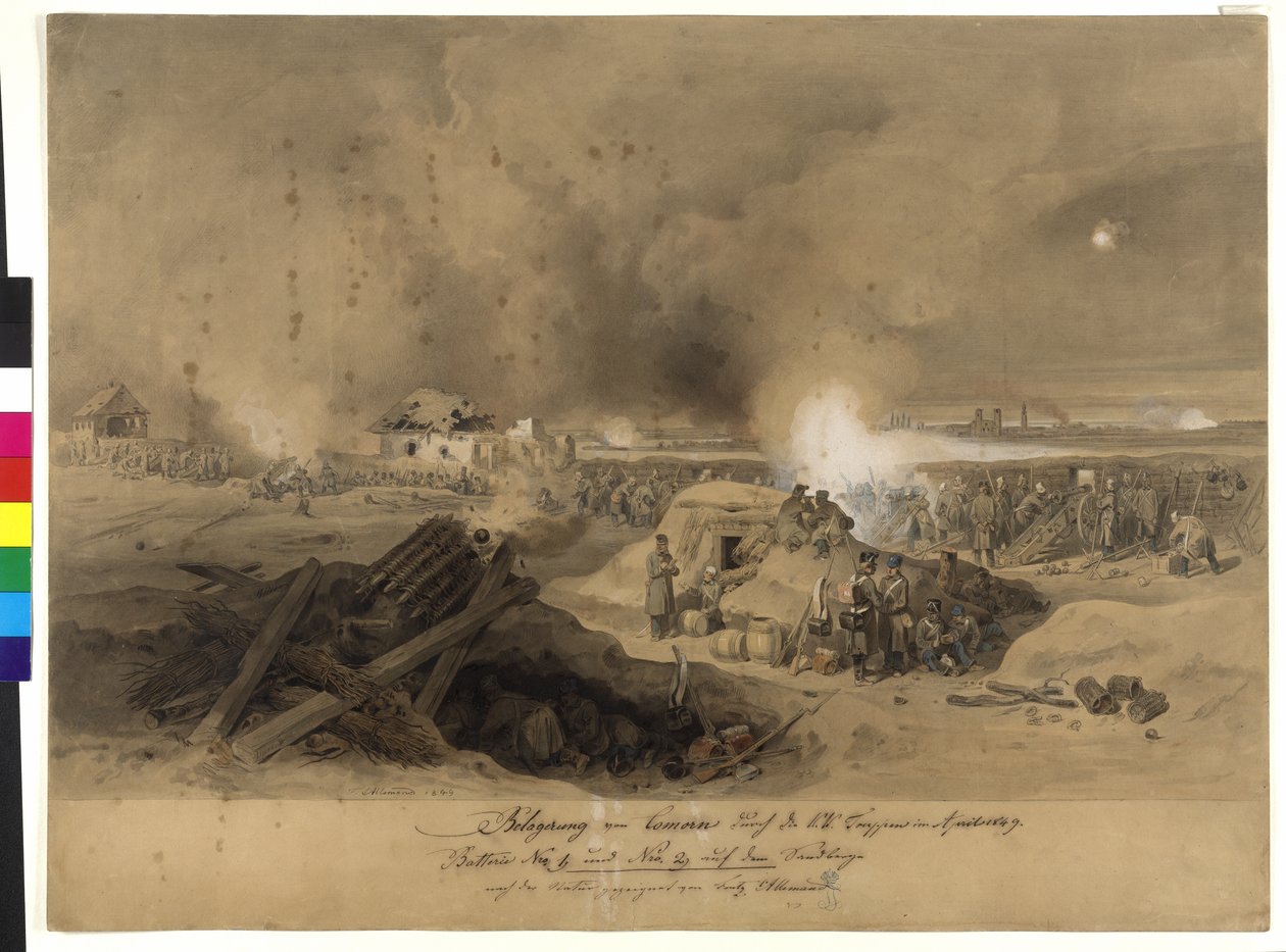 Siege of Komorn by the k. k. Troops in April 1849 by Fritz L