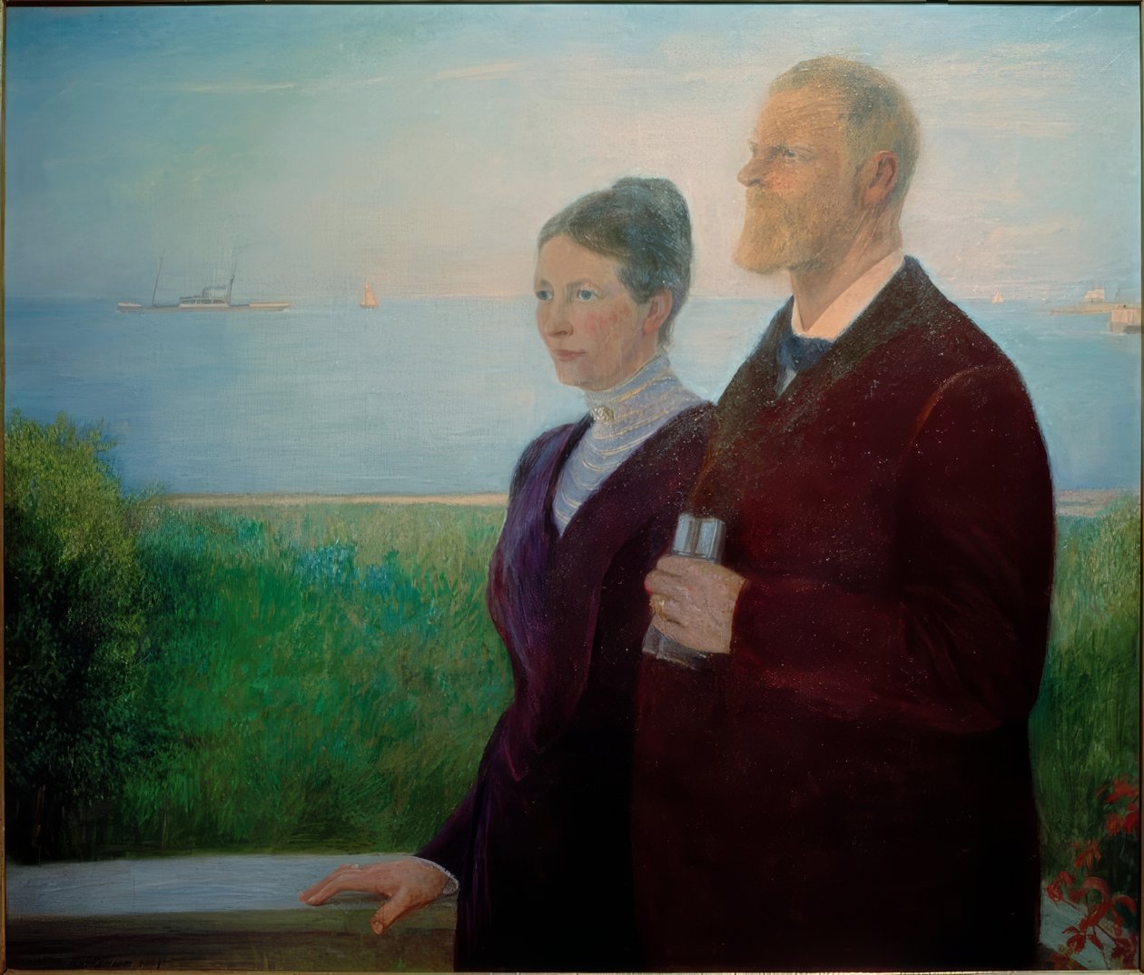 Double Portrait (Woermann) by Fritz Mackensen