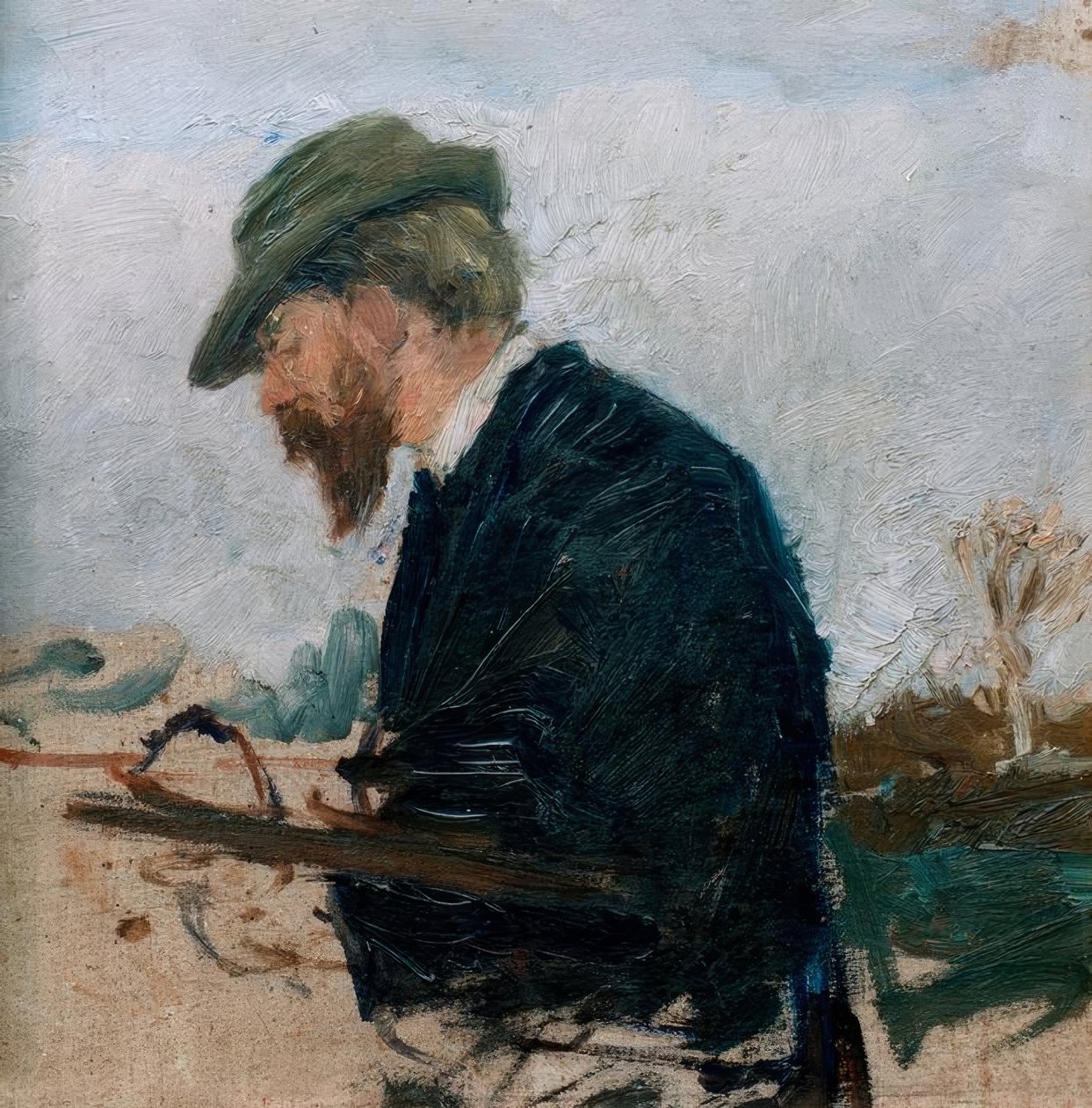 Otto Modersohn Painting by Fritz Mackensen
