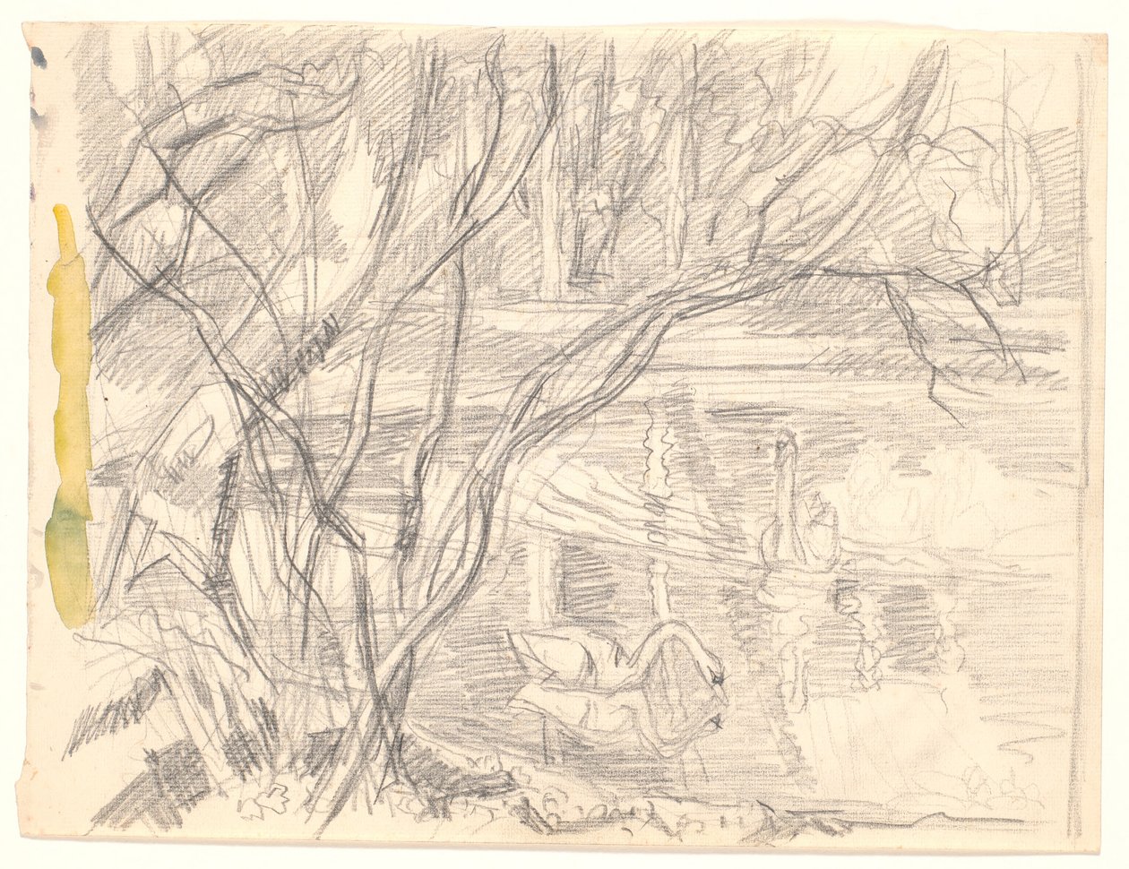 A Lake with Four Swans by Fritz Syberg