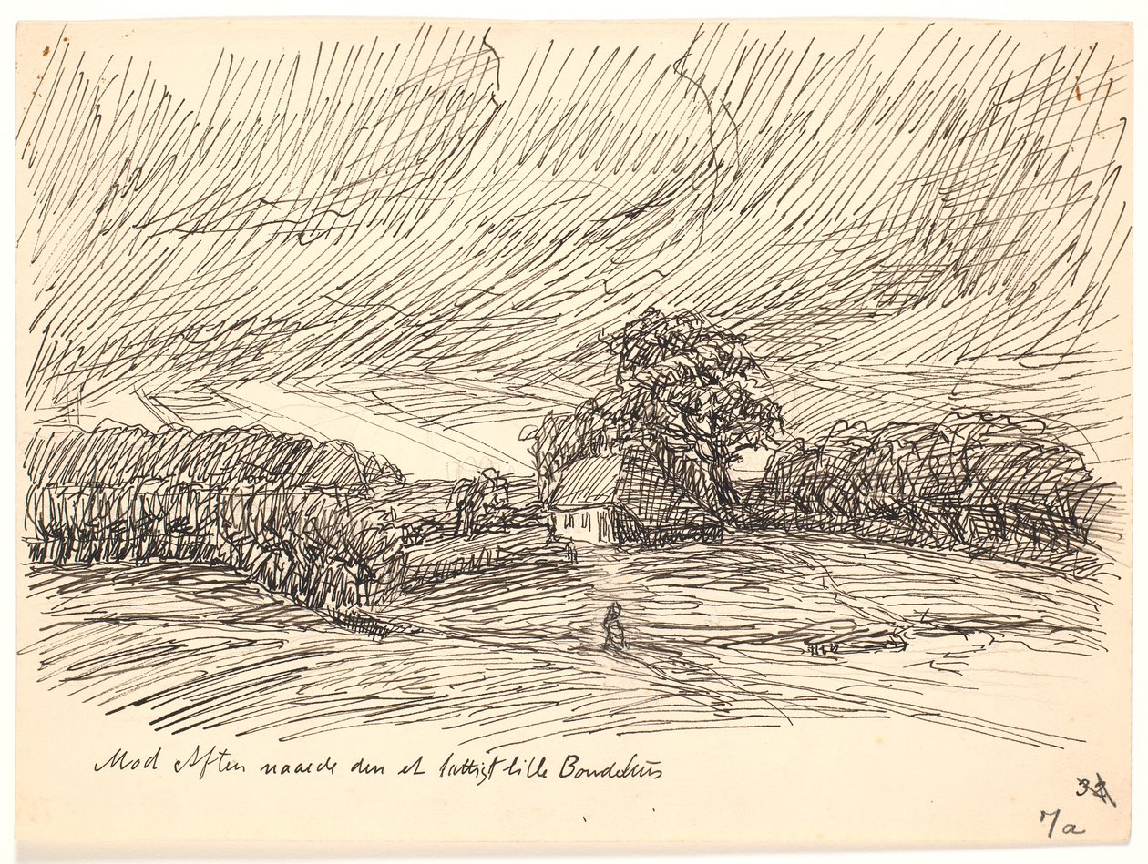 Towards Evening It Reached a Poor Little Farmhouse by Fritz Syberg