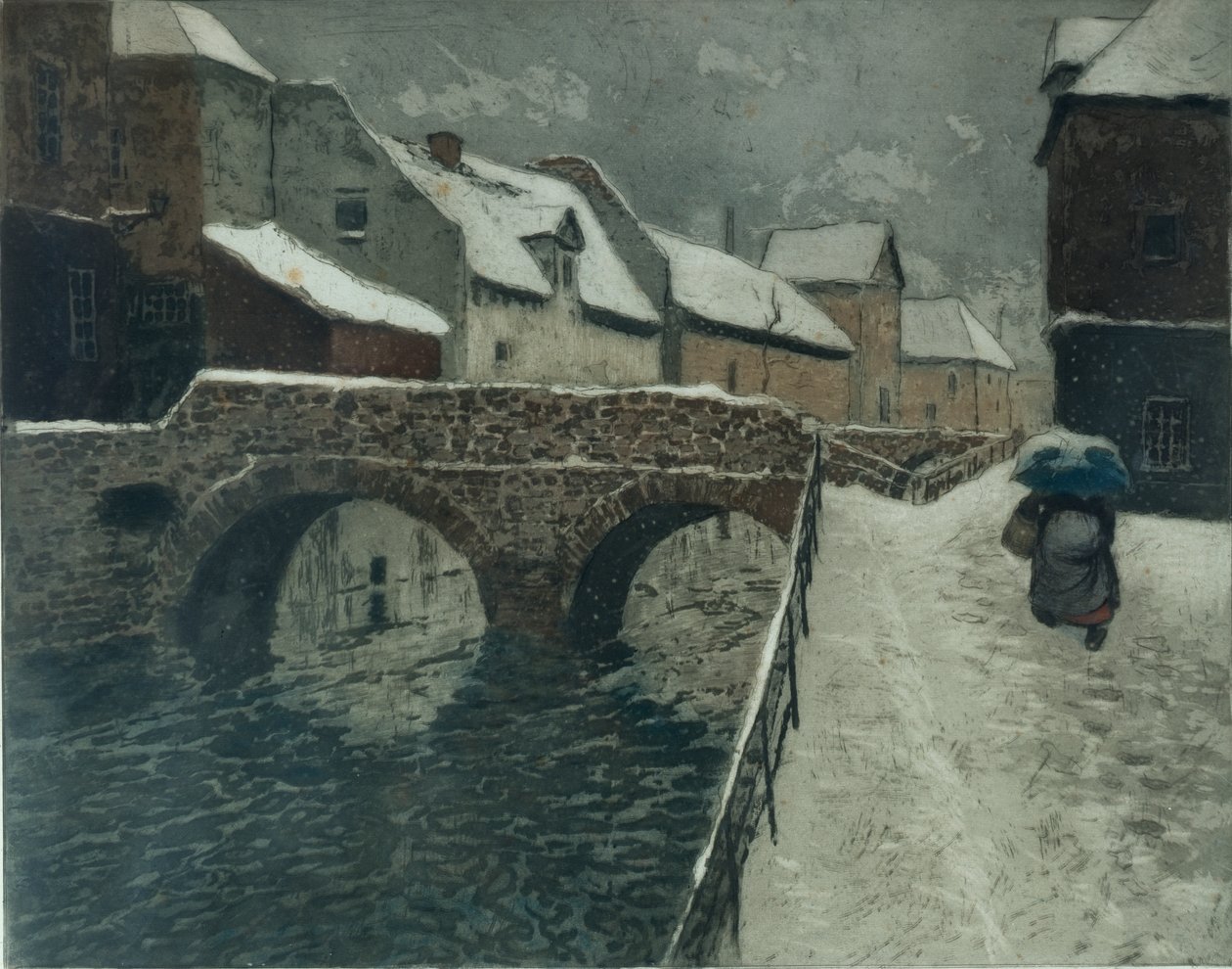 Bridge in Amiens by Fritz Thaulow