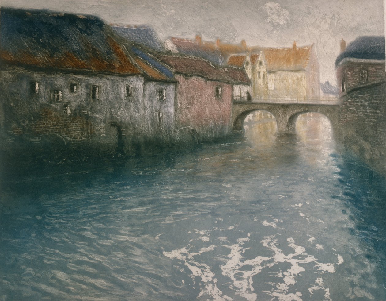 Old factory by Fritz Thaulow