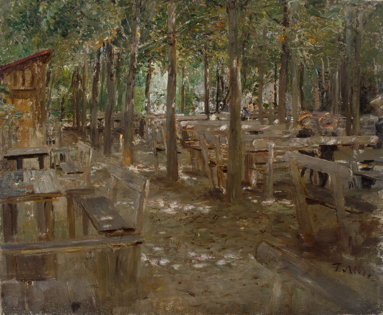 Old Beer Garden by Fritz von Uhde