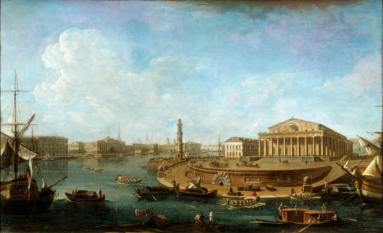 Stock Exchange and Admiralty as seen from the Peter and Paul Fortress, St Petersburg, 1810 by Fyodor Yakovlevich Alexeev