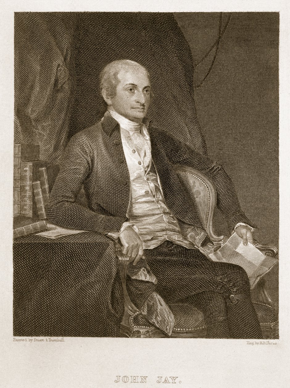 John Jay, Engraved by Asher Brown Durand by G. and Trumbull, J. Stuart