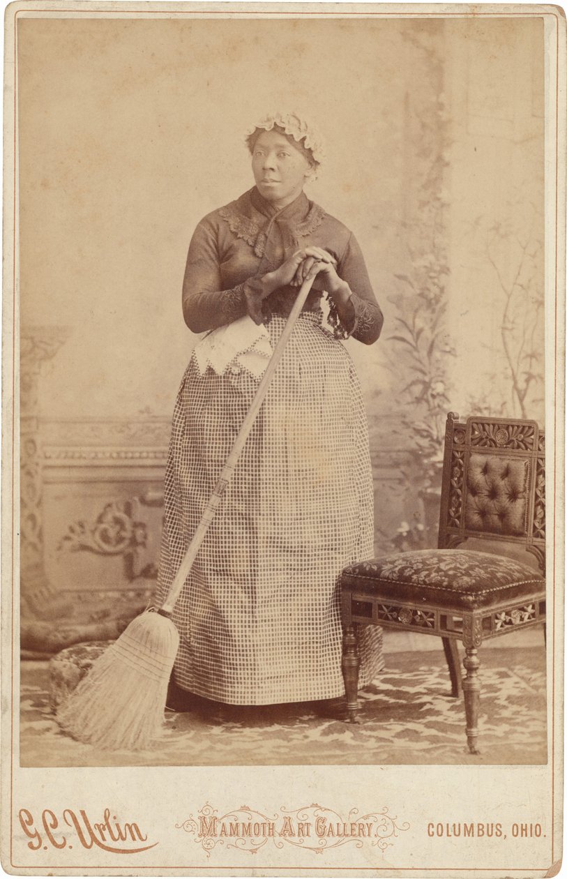 Portrait of a Woman with a Broom, c. 1885 by G.C. Urlin