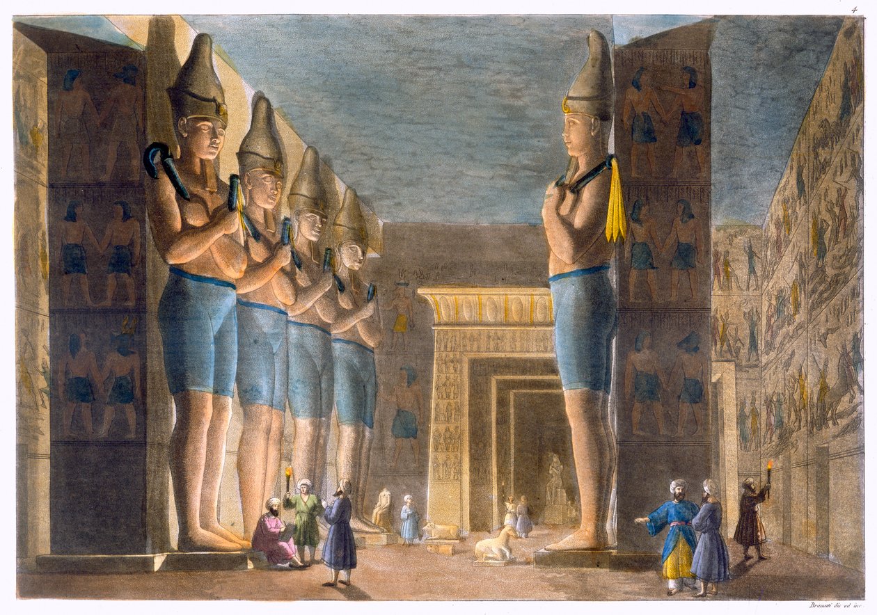 Temple of Rameses II, Abu Simbel, Egypt, c1820-1839 by G Bramati