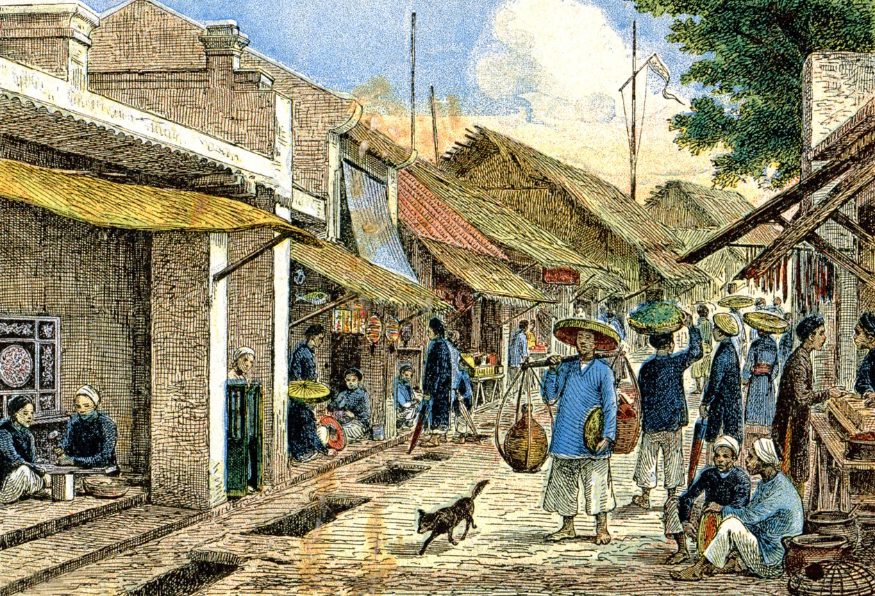 Artisans in an Annamite Village (illustration) by G. Dascher