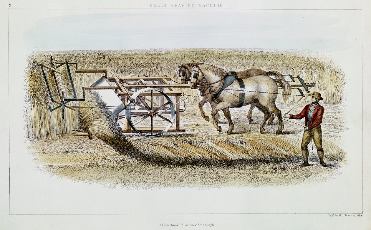 Bells Reaping Machine, 1851 by G. H. Swanston