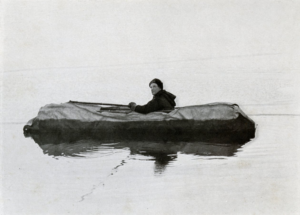 Campbell Afloat in a Kayak by G. Murray Levick