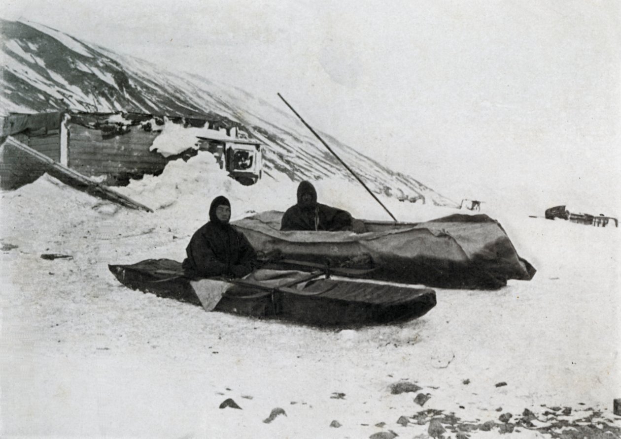 The Two Kayaks Ashore, c1911, 1913 by G. Murray Levick