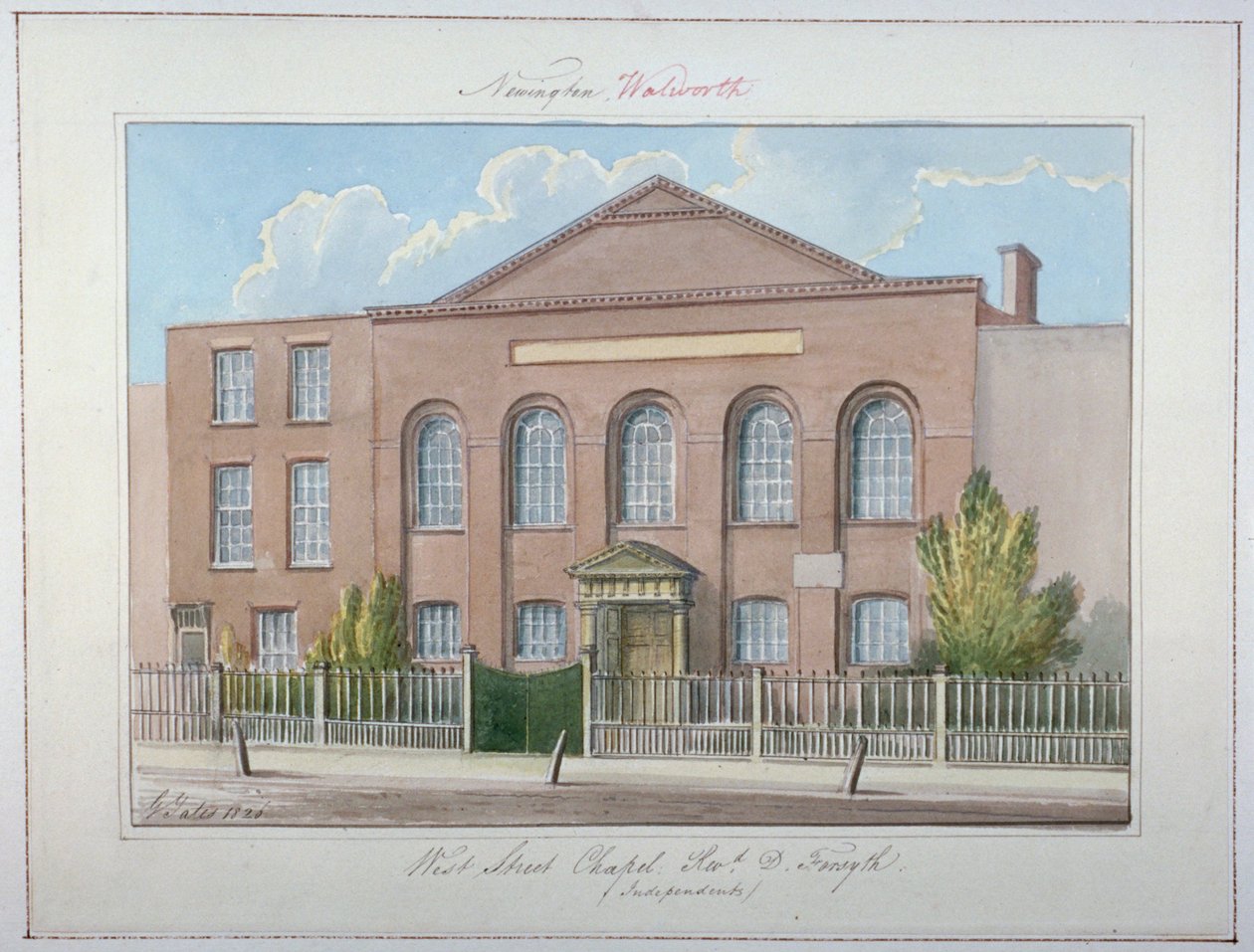 West Street Independent Chapel, Southwark, London by G Yates