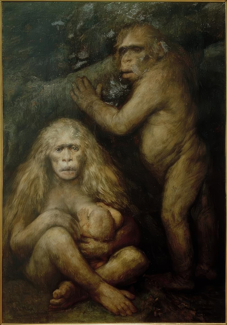 Pithecanthropus Alalus by Gabriel Cornelius Ritter von Max