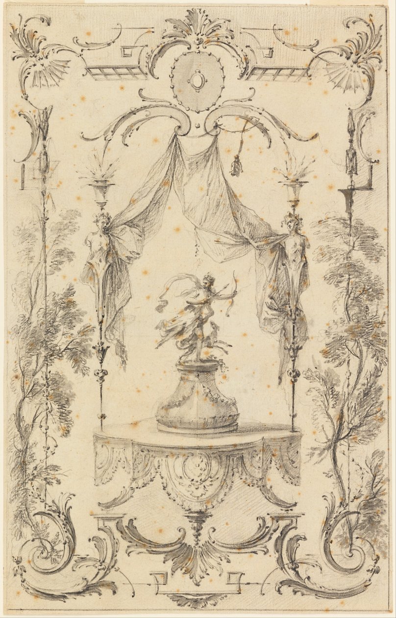 Design for Wall Panel on Theme of Diana by Gabriel Huquier