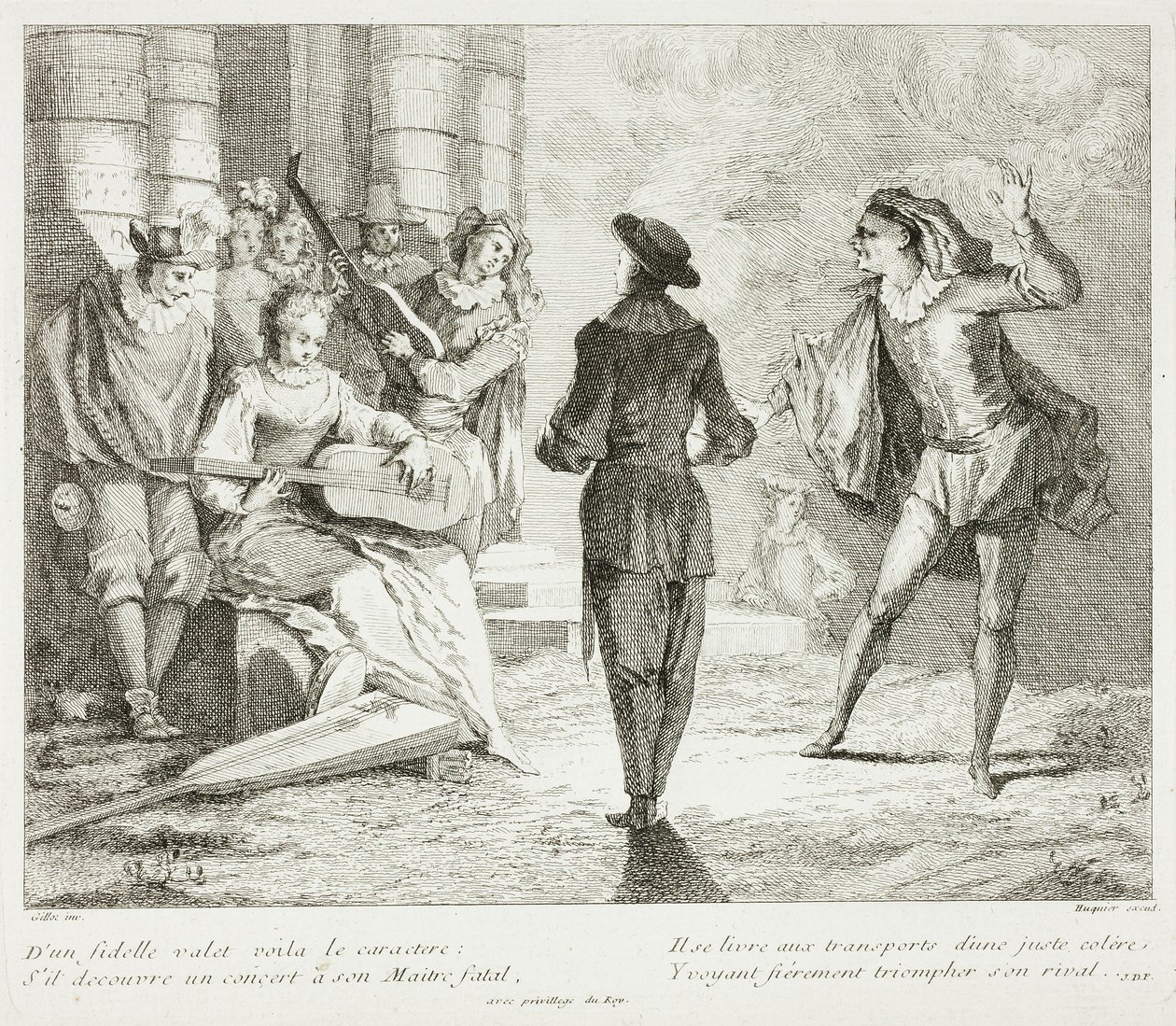 Plate from Book of Comic Scenes by Gabriel Huquier