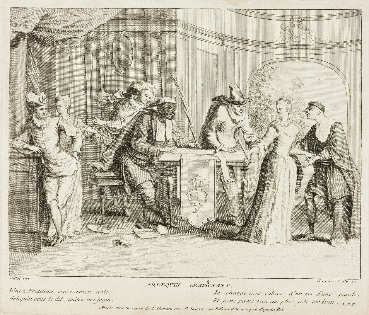 Plate from Book of Comic Scenes by Gabriel Huquier