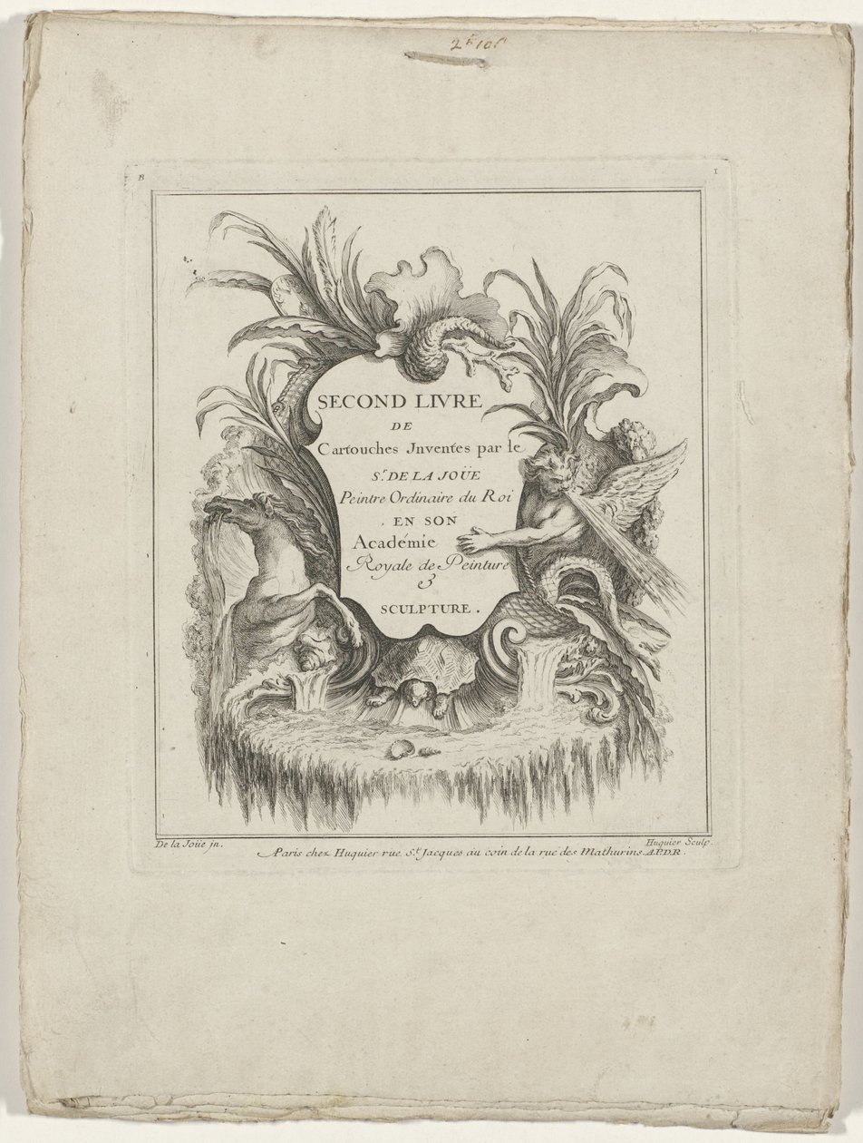 Title Page Second Book of Cartouches by Gabriel Huquier