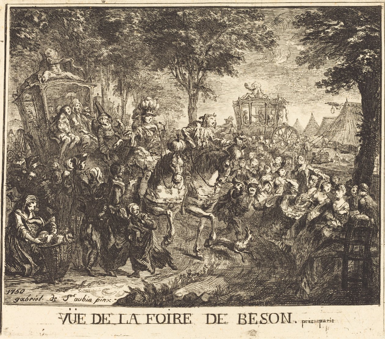 View of the Fair at Beson by Gabriel Jacques de Saint Aubin