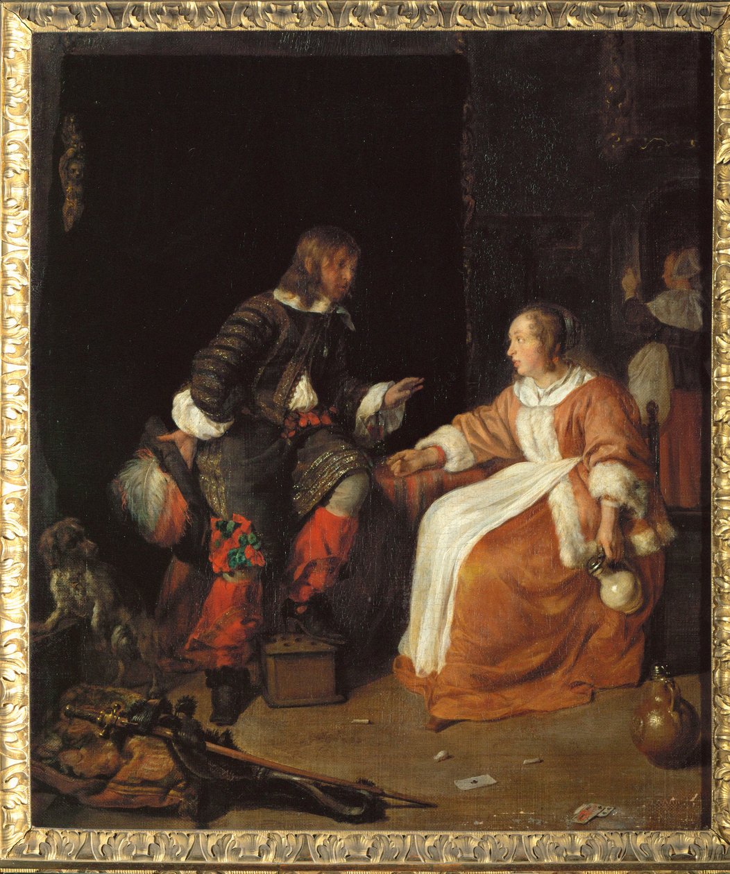 Lady and Officer by Gabriel Metsu