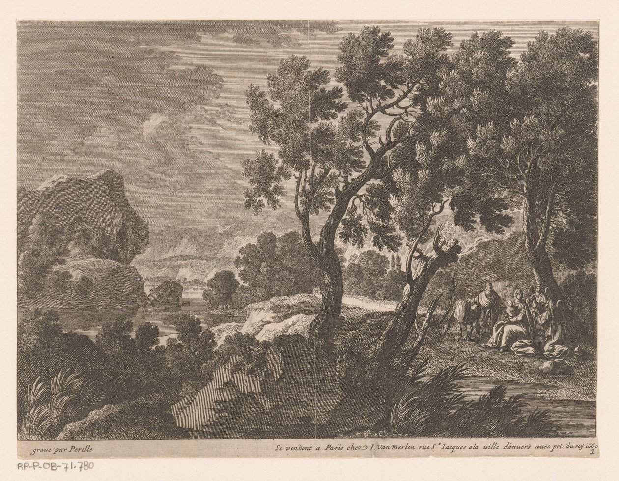 Landscape with Rest on the Flight into Egypt Landscapes with Scenes from the Life of Christ (title on object) by Gabriel Perelle