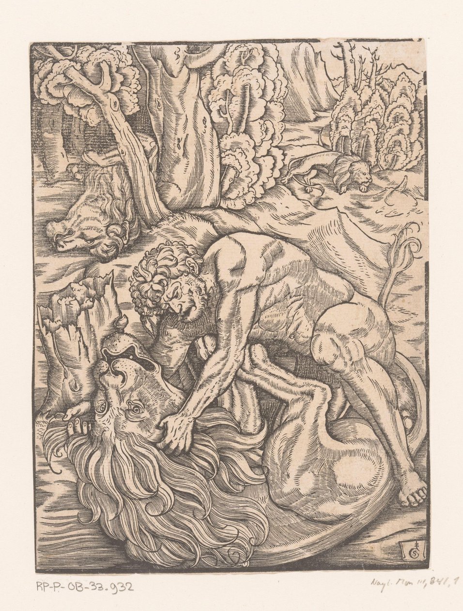 Hercules Fighting the Nemean Lion by Gabriel Salmon