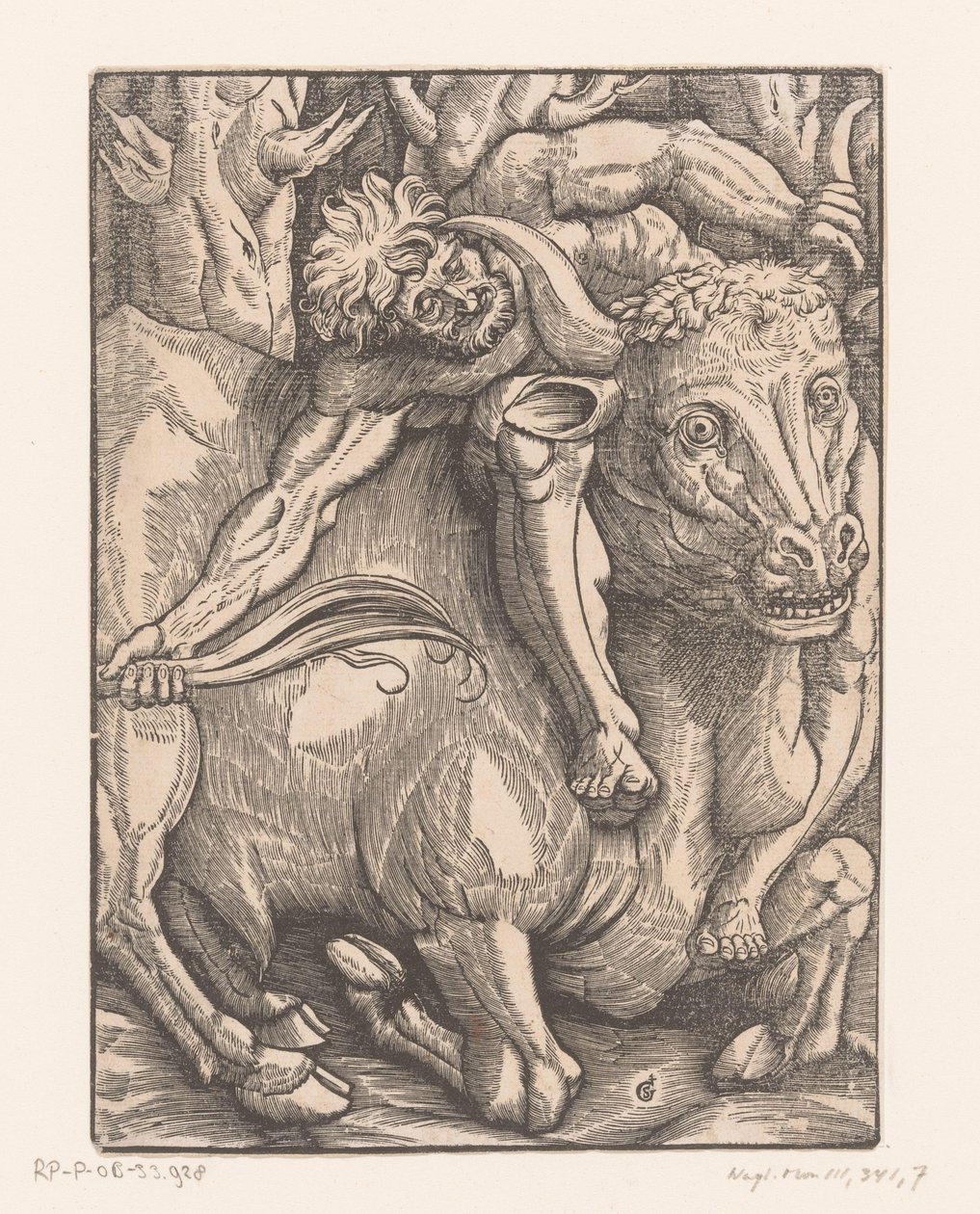 Hercules Wrestling with Achelous by Gabriel Salmon