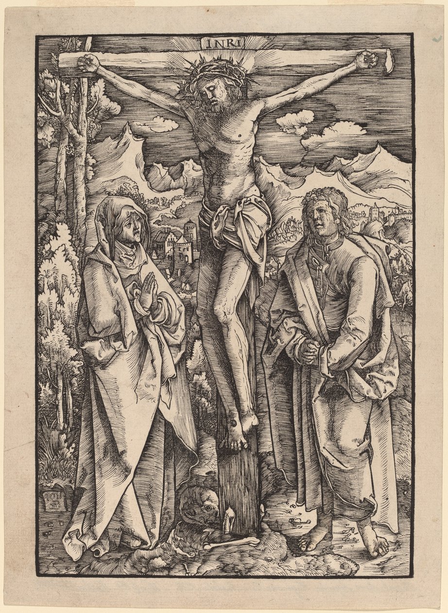Christ on the Cross between the Virgin and Saint John by Gabriel Zehender