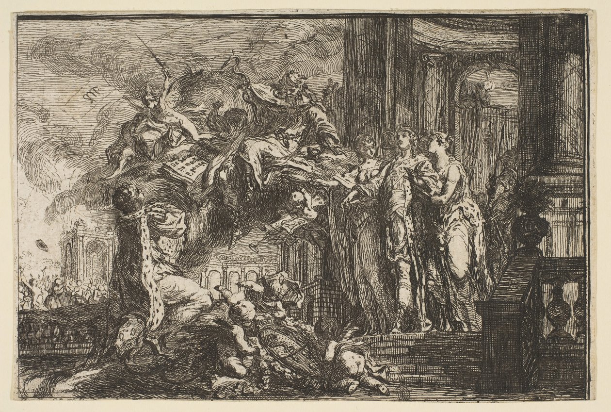 Allegory on the Recovery of the Dauphin by Gabriel de Saint Aubin