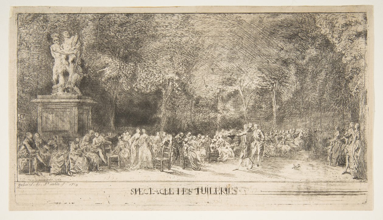 Scene in the Tuileries: The Chairs by Gabriel de Saint Aubin
