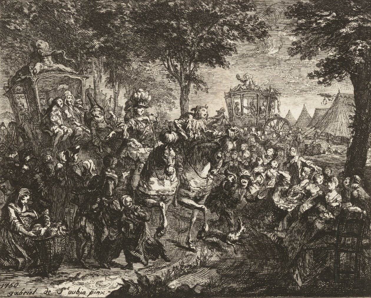 View of the Fair at Beson by Gabriel de Saint Aubin
