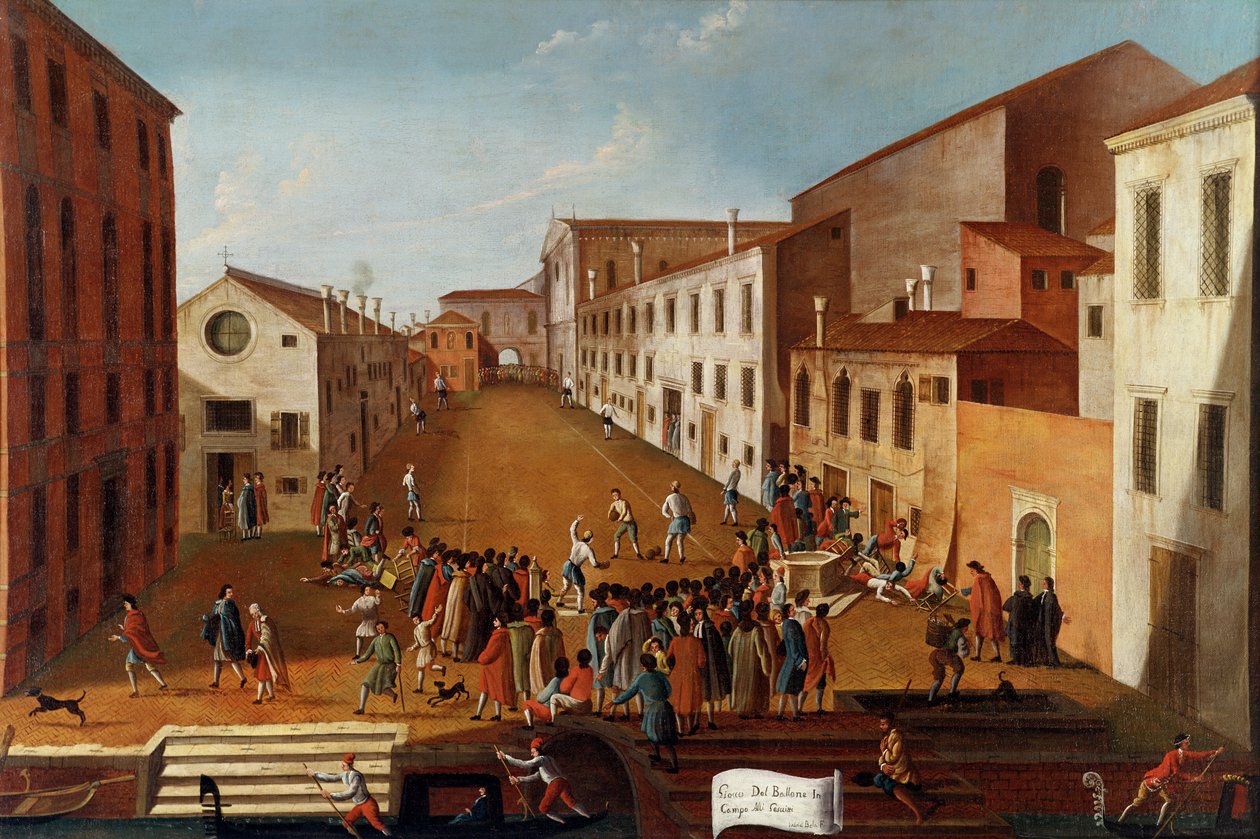 Game of Bowls in the Campo dei Gesuiti, Venice by Gabriele Bella