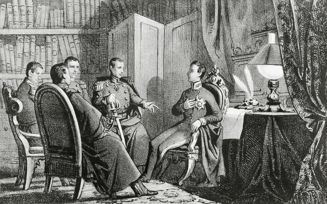 Prince Charles Albert of Carignano promises his support to liberal conspirators, March 6 by Gabriele Castagnola