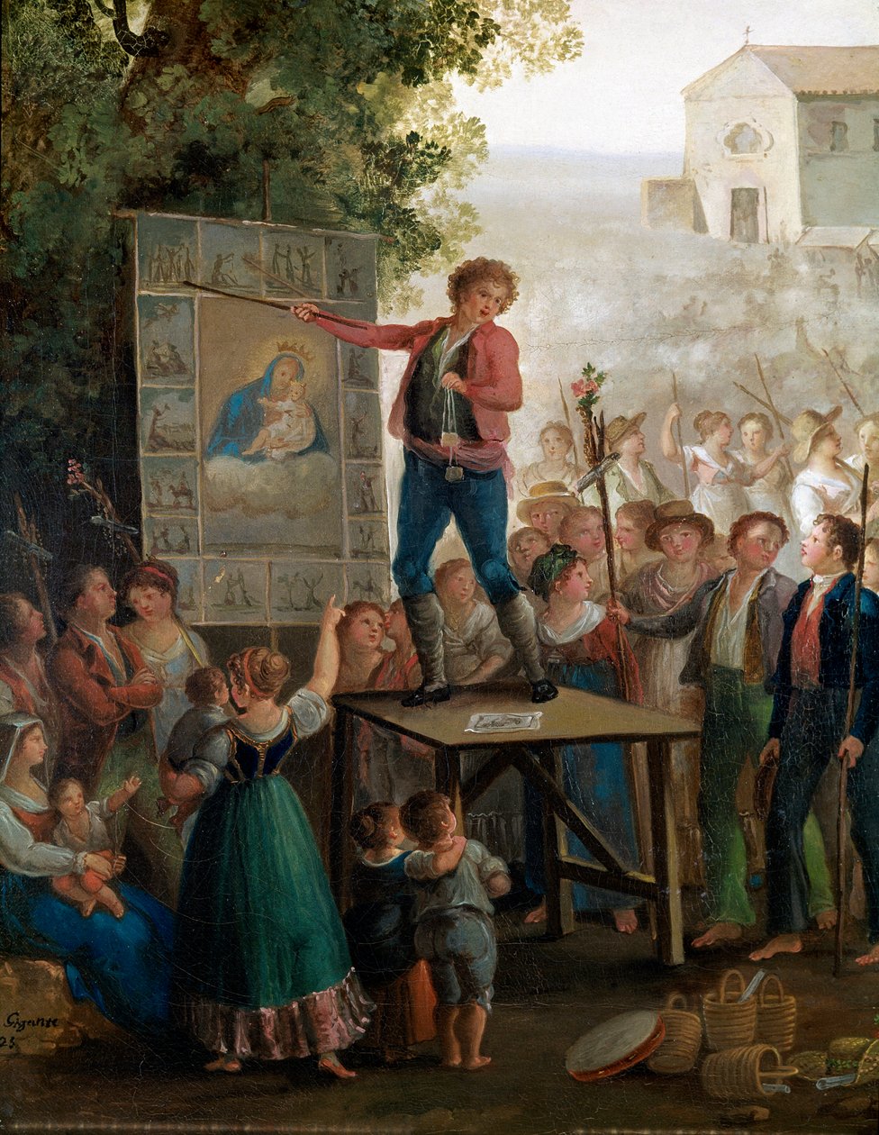 A Street Artist Singing the Miracles of the Virgin at the Feast of the Madonna dell