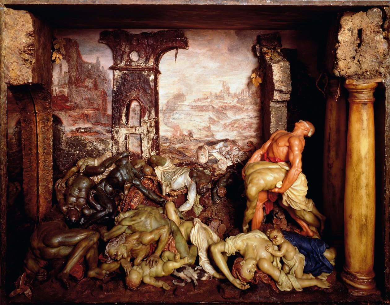 Italy, Florence, The Plague, wax sculpture by Gaetano Giulio Zumbo
