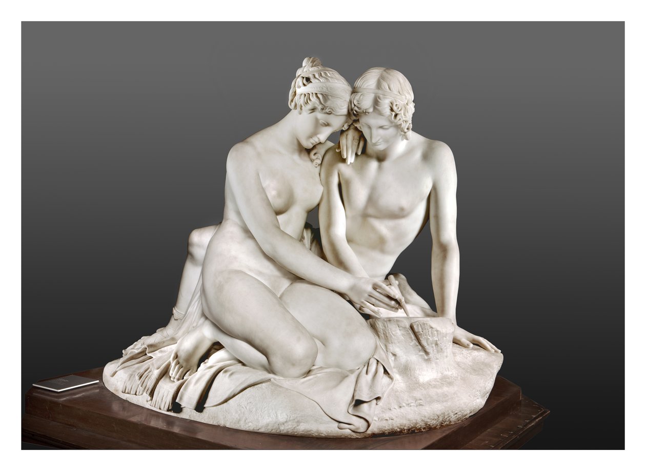 Angelica and Medoro carving their names on a tree by Gaetano Matteo Monti