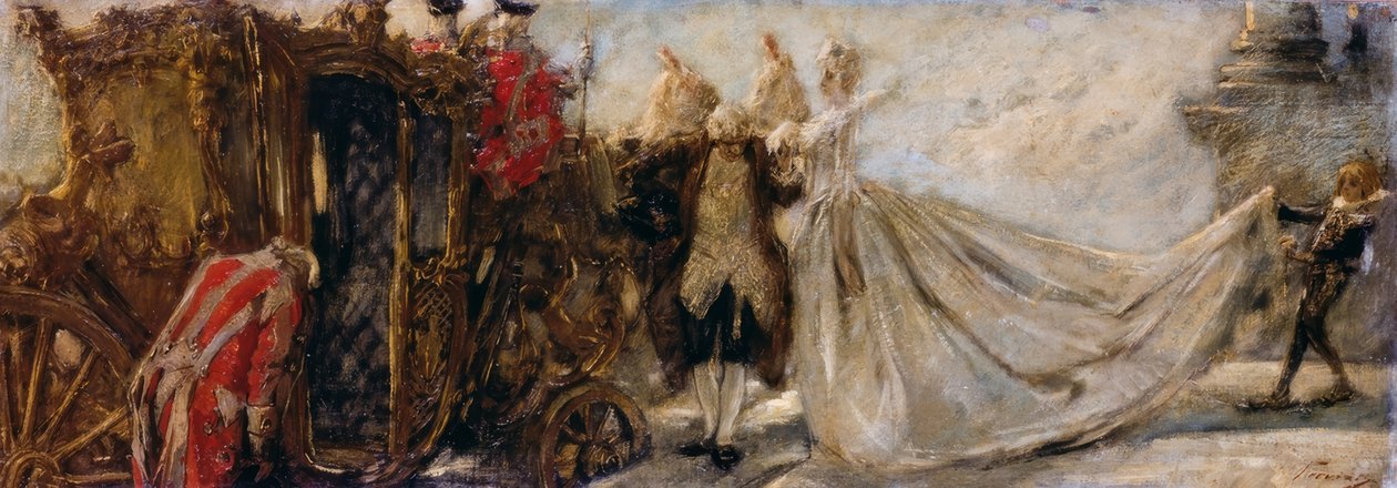 Leaving Church by Gaetano Previati