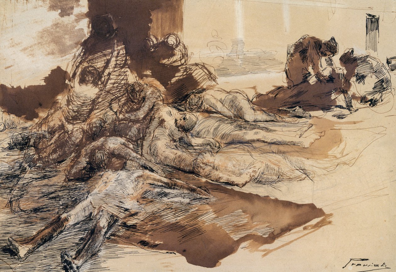 Study of plague by Gaetano Previati