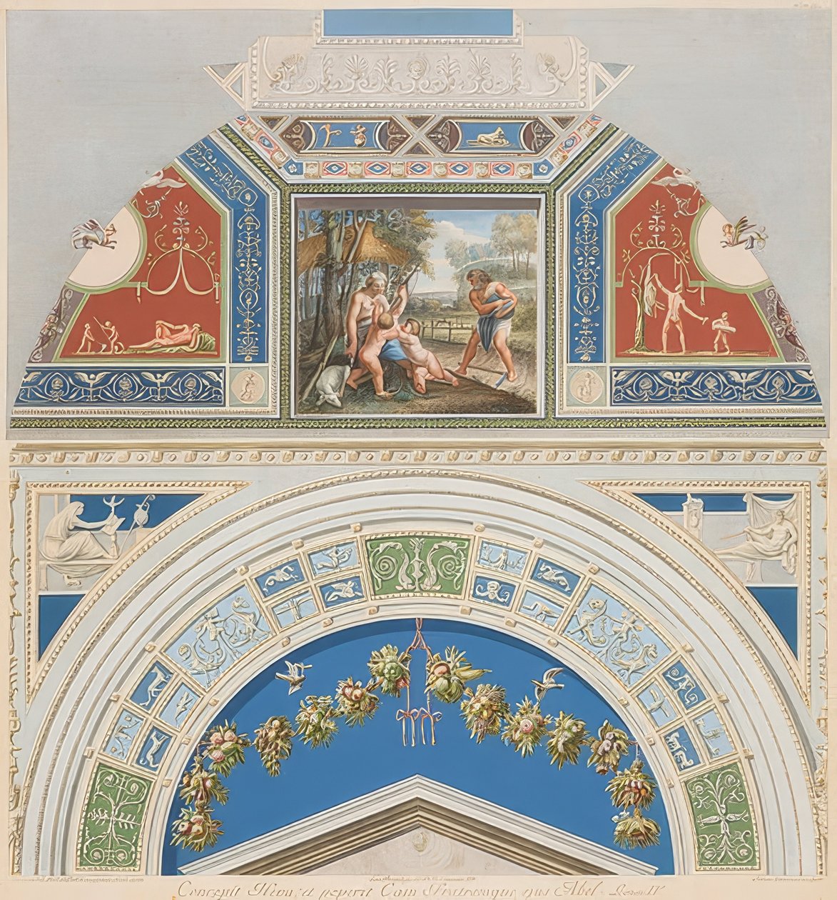 Lunette and Vault Field with Adam and Eve at Work by Gaetano Savorelli